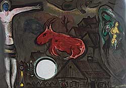 #435 ~ Chagall - Untitled - Red Cow