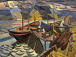 #96 ~ Neddeau - Untitled - Fishing Boats, Gaspe