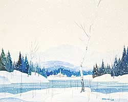 #824.2 ~ Norwell - Untitled - Village in Winter