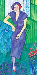 #1205 ~ Nicholson - Untitled - Lady in Purple