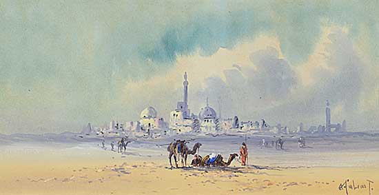 #2152 ~ Calvert - Untitled - Desert Scene with Camels