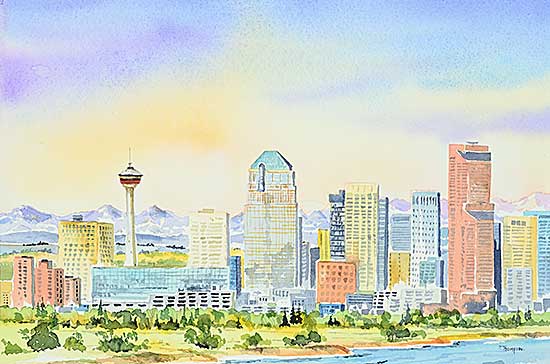 #2370 ~ Thompson - Untitled - Calgary Skyline