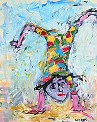#2365 ~ Swain - Untitled - Handstand Clown