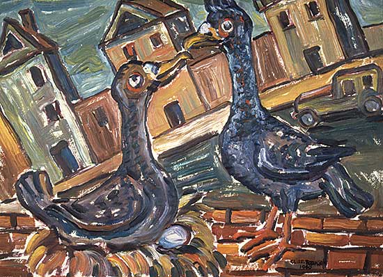 #19 ~ Robinson - Vancouver, 1960 - Pigeons on a Wall