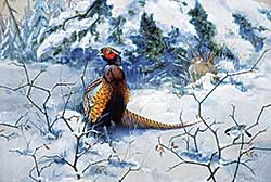 #342 ~ Walcot - Pheasants in Snow