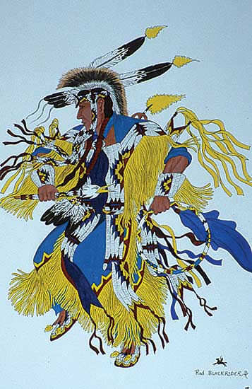 #46 ~ Blackrider - Men's Grass Dancer - Yellow
