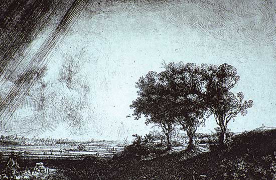 #74 ~ Rembrandt - The Three Trees  #34/550