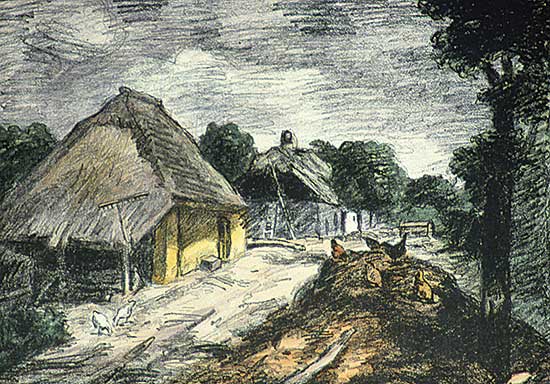 #259 ~ Grunwald - Untitled - Farmyard Scene  #23/115