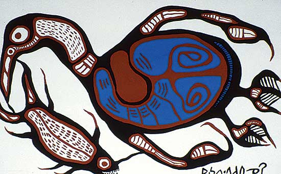 #136 ~ Morrisseau - Untitled - Bird and Fish
