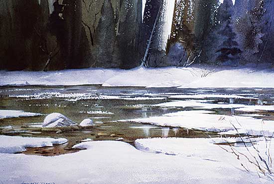 #42 ~ Davis - Edge of the Ravine - River Ice