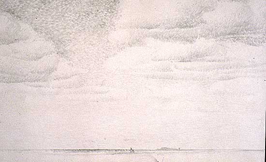 #58 ~ FitzGerald - Untitled - Prairie Landscape with Clouds