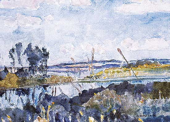 #91 ~ Knowles - Untitled - Landscape with Bulrushes