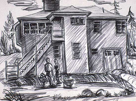 #167 ~ Robinson - Untitled - View of a House