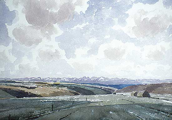 #142 ~ Leighton - Mountains at Ghost from Old Banff Highway