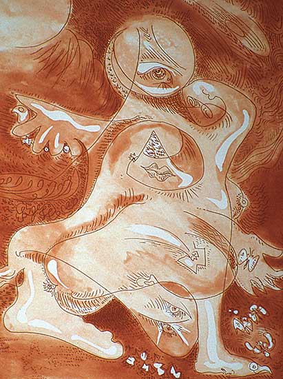 #204 ~ Masson - Untitled - Amorphous Form  #35/50