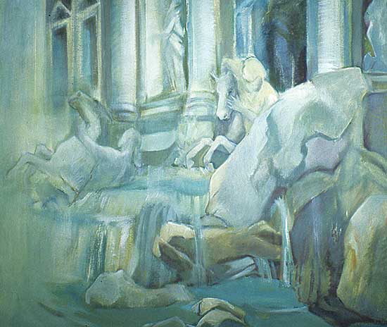 #216 ~ Middleton - Untitled - Fountain Scene
