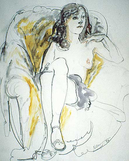 #229 ~ Newman - Untitled - Model in Yellow Chair