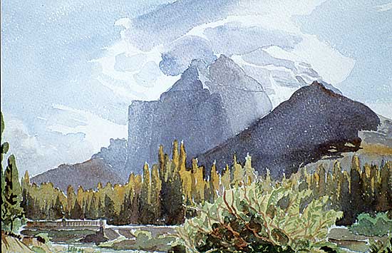 #295 ~ Shelton - Late Evening, Mt. Temple