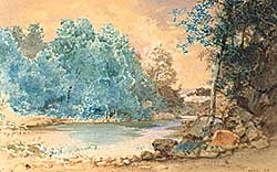 #113 ~ Jacobi - Untitled - Pastoral River Scene #113 ~ Jacobi - Untitled - Pastoral River Scene
