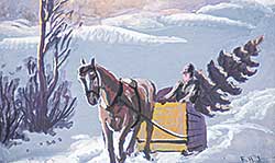 #118 ~ Johnston - Untitled - Bringing Home the Christmas Tree #118 ~ Johnston - Untitled - Bringing Home the Christmas Tree