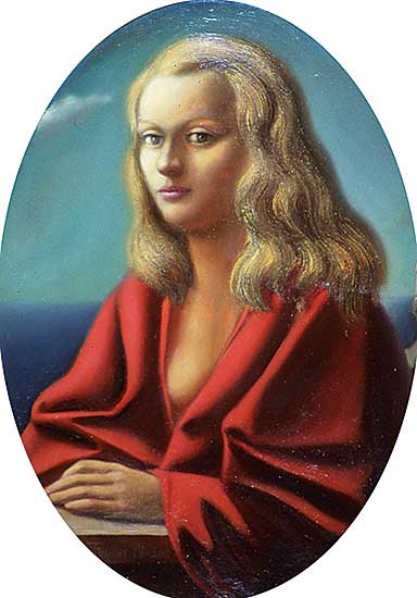 #258 ~ Phillips - Untitled - Portrait of a Woman in Red