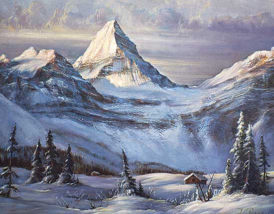 #269 ~ Priddat - Untitled - Winter Mountain Scene