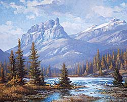 #62 ~ Crockford - Untitled - Castle Mountain and Bow River