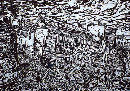 #20 ~ Black - Cornish Village  #18/50