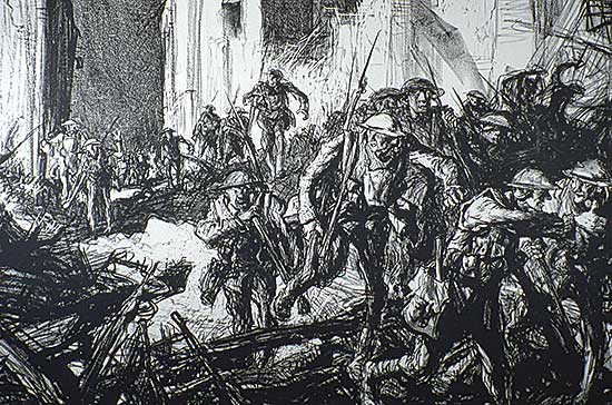 #25 ~ Brangwyn - Canadians Entering Cambrai