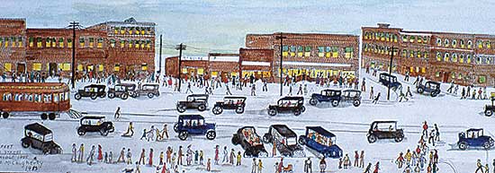 #213 ~ McCaugherty - 5th Street, A Busy Street, Lethbridge, 1925
