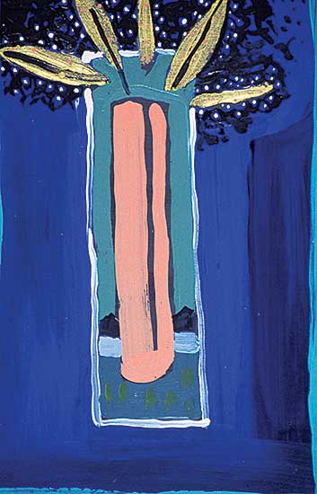 #258 ~ Poole - Untitled - Still Life on a Blue Background