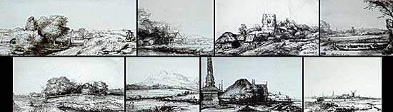 #275 ~ Rembrandt - Set of Eight Etchings