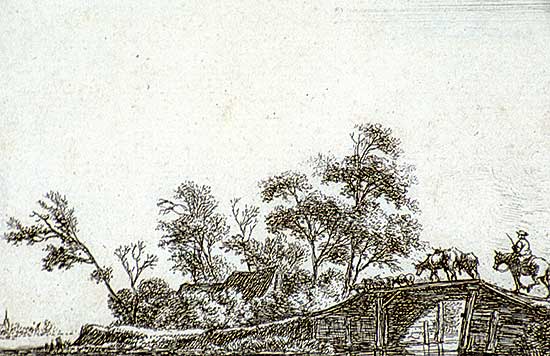 #332 ~ Waterloo - Rider and Flock on a Bridge