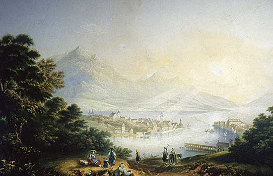 #407 ~ Baxter - Lake Lucerne, Switzerland - after Turner