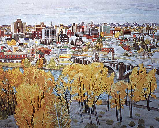 #437 ~ Hughes - 150 Years of Watercolour Painting in Alberta poster