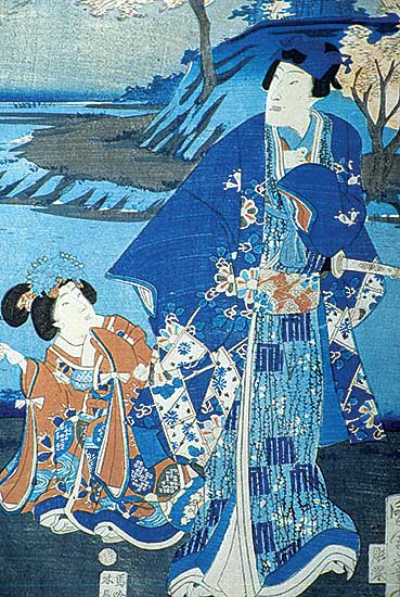 #460 ~ Kunichika - Untitled - Genji by the Seashore