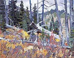 #290 ~ Rungius - Fallen Trees on Mountain Slope