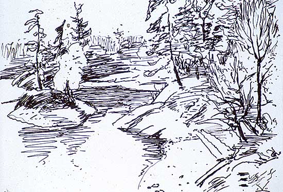#243 ~ Kerr - Untitled - River Landscape