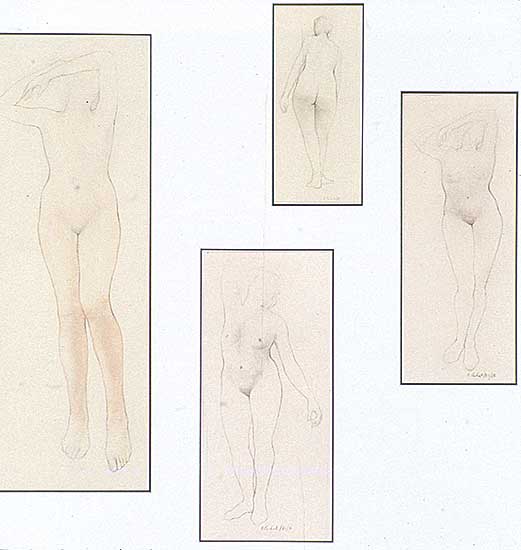 #353 ~ Pashak - Untitled - Four Drawings of a Model