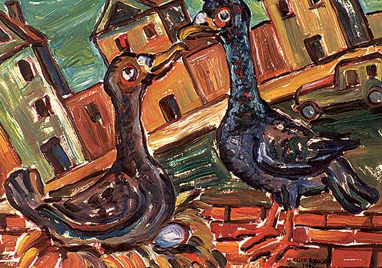 #384 ~ Robinson - Vancouver, 1960 - Pigeons on a Wall