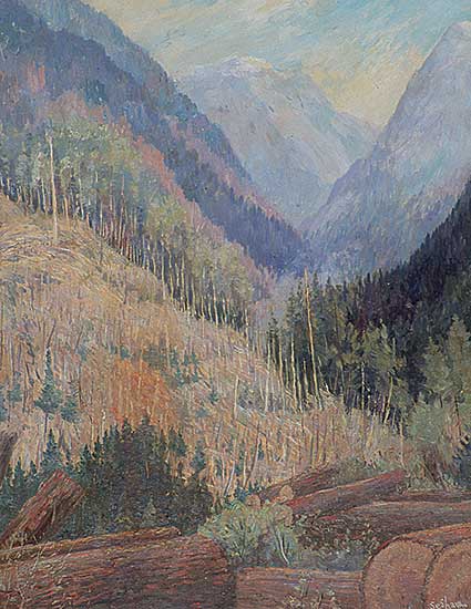 #395 ~ Shaw - Untitled - British Columbia Mountain Scene