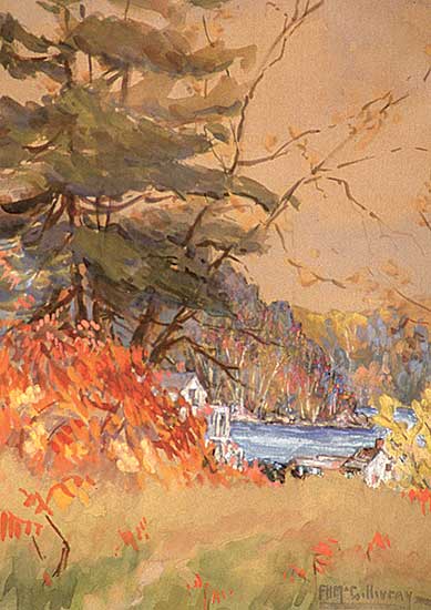 #504 ~ McGillivray - Untitled - Cottage Scene with Lake
