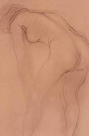 #523 ~ Rodin - Untitled - Sketch of a Nude