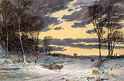 #237 ~ Hargitt - Road Scene in Winter near Woodstock