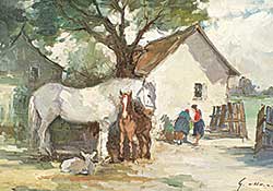 #310 ~ Marich - Untitled - Feeding the Horses