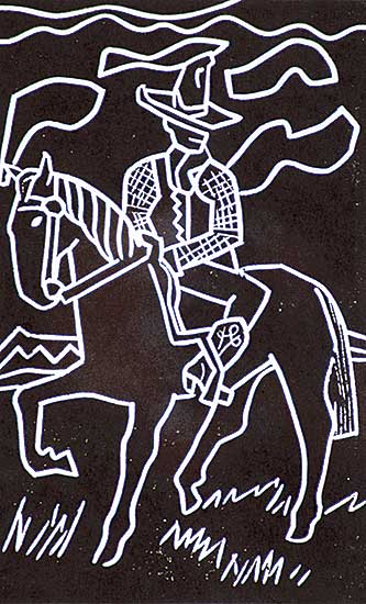 #208 ~ Bates - Untitled - Horse and Rider