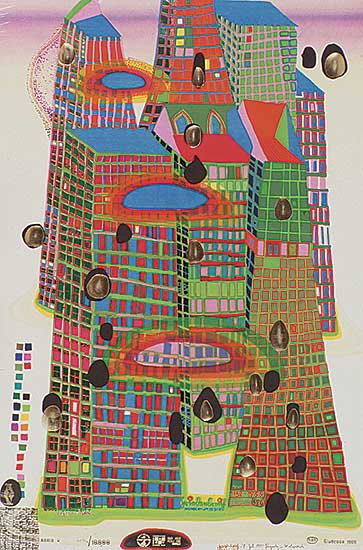 #284 ~ Hundertwasser - Good Morning City Bleeding Town  #4034/10000 Series U