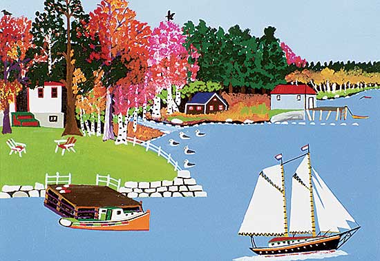 #524 ~ Norris - Orange Fish Boat