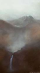 #532 ~ Pashak - Untitled - Landscape with Waterfall