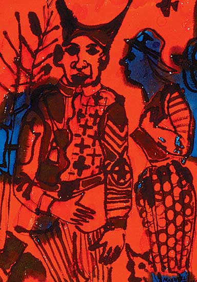 #7 ~ Bates - Untitled - Two Figures in Red and Blue